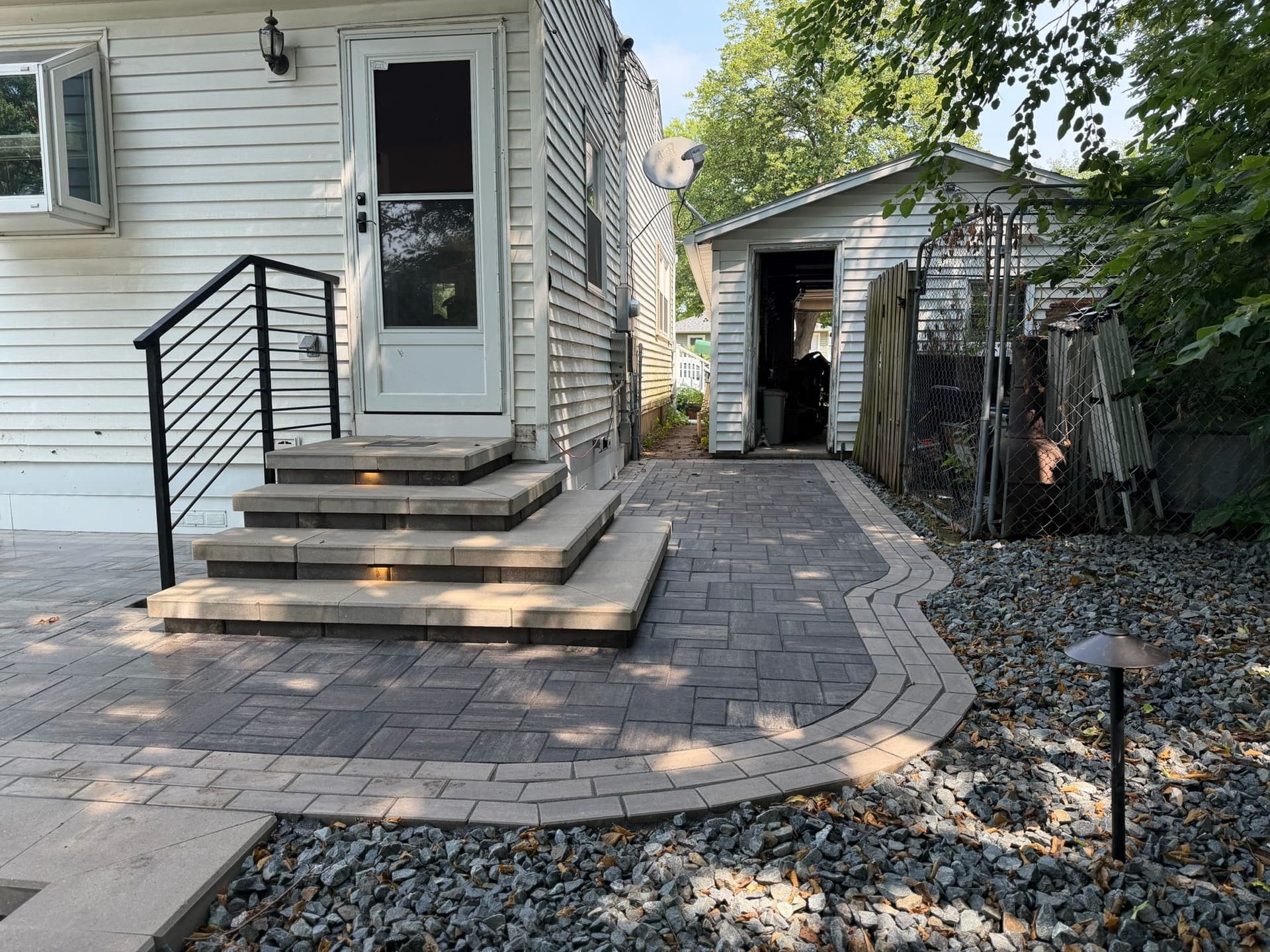 Gallery photos for Old Rotting Deck Out, Custom Paver Patio In Madison WI: Image #4