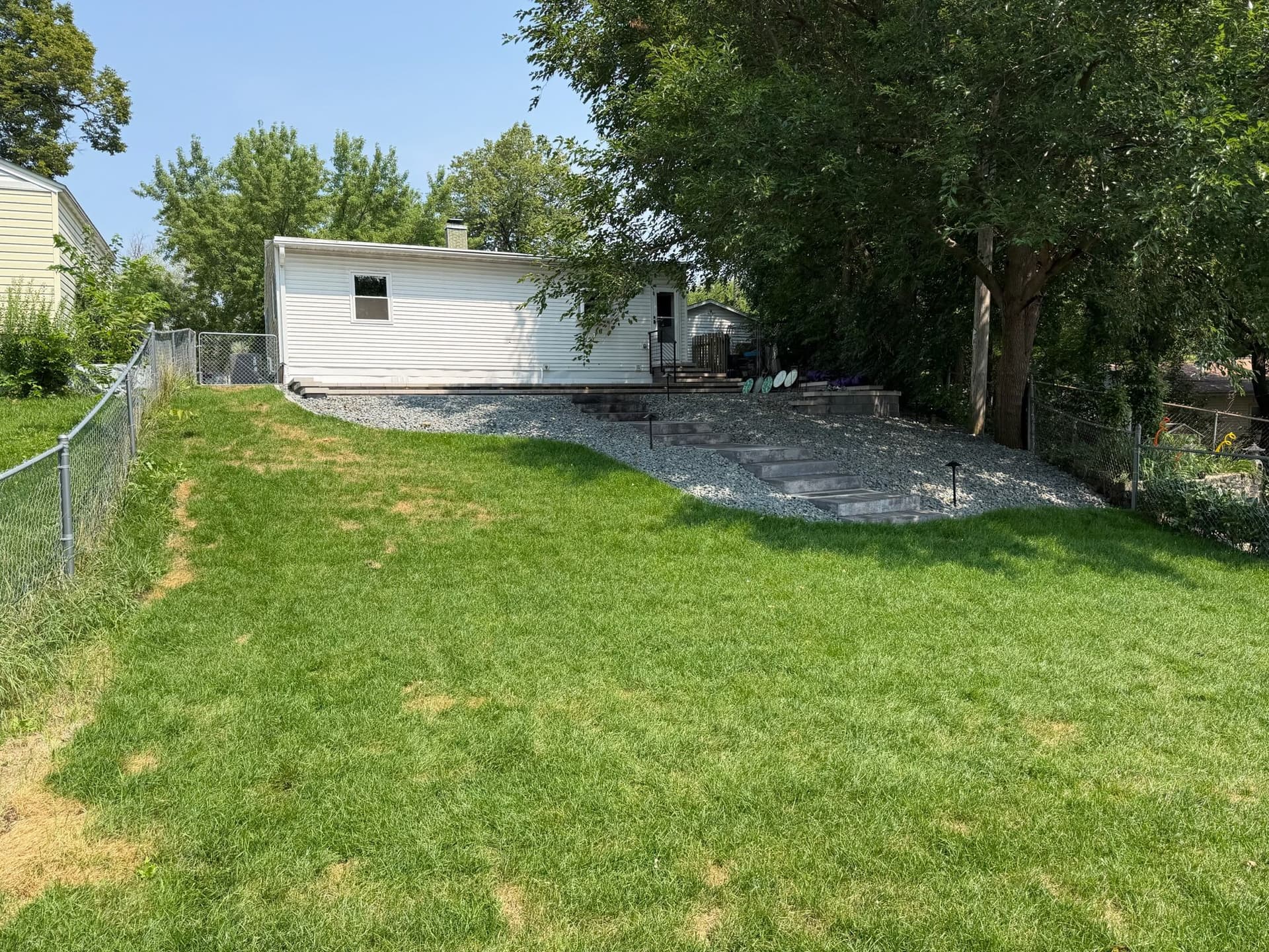 Gallery photos for Old Rotting Deck Out, Custom Paver Patio In Madison WI: Image #6