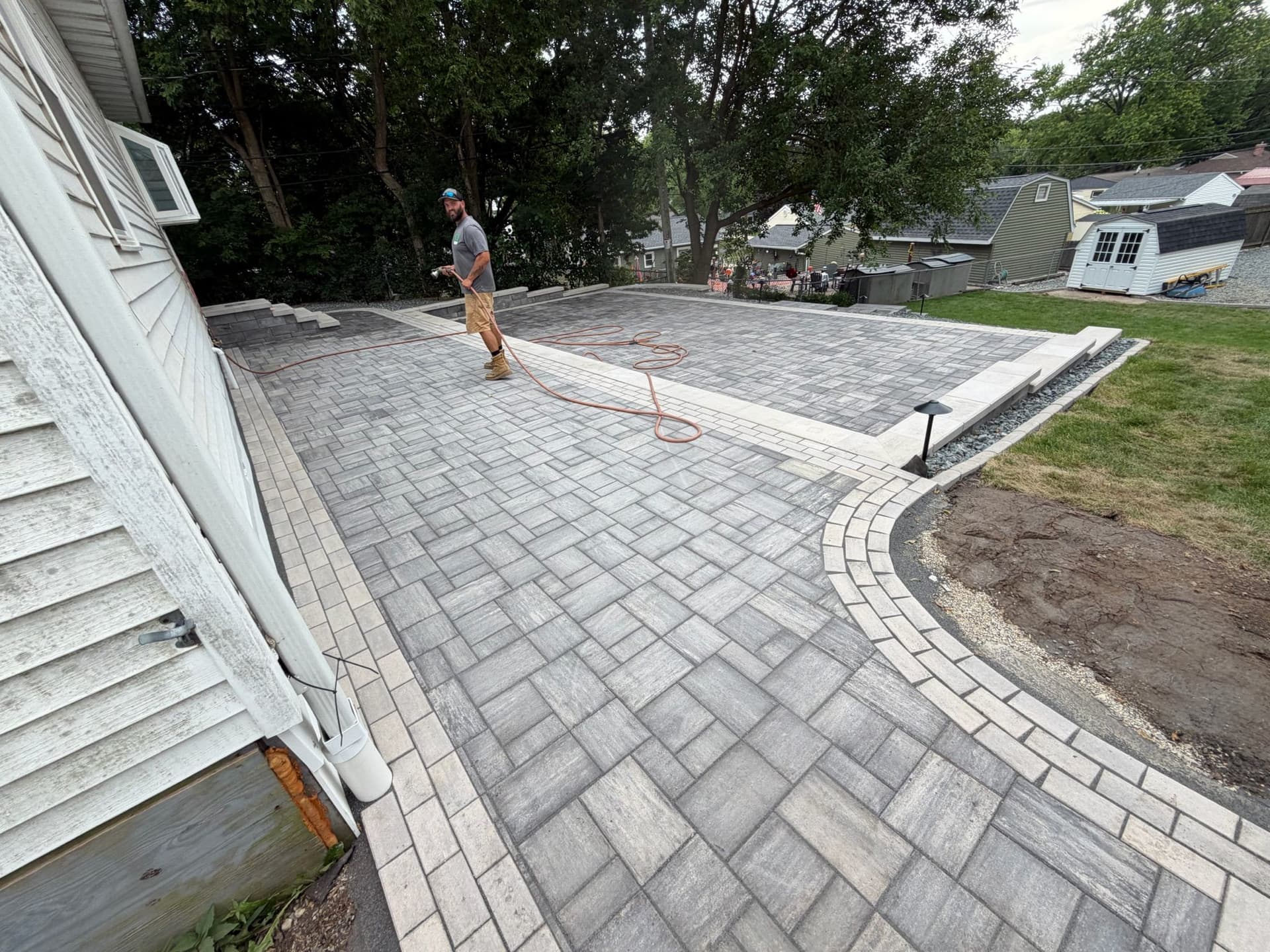 Gallery photos for Old Rotting Deck Out, Custom Paver Patio In Madison WI: Image #8
