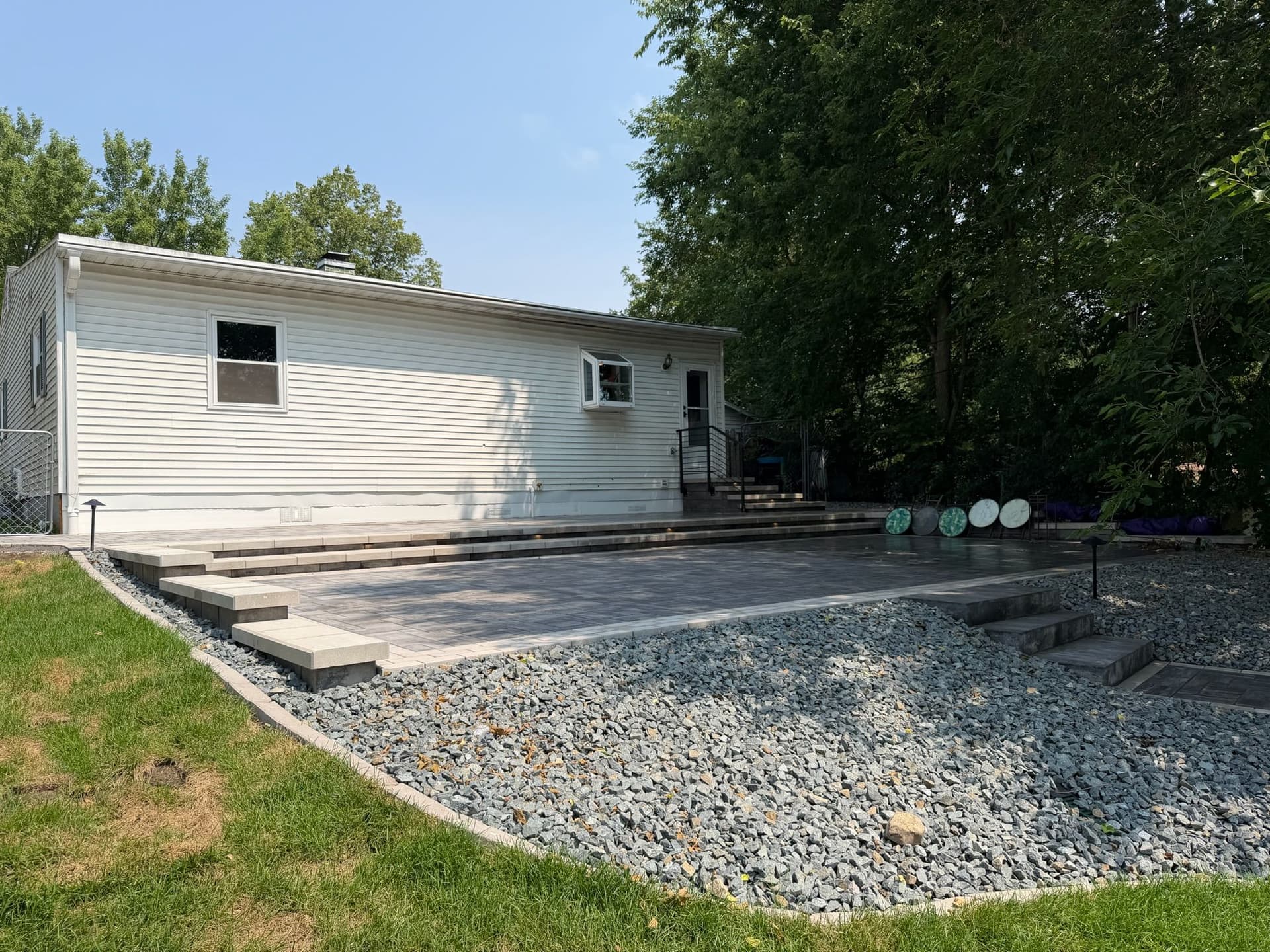 Gallery photos for Old Rotting Deck Out, Custom Paver Patio In Madison WI: Image #3